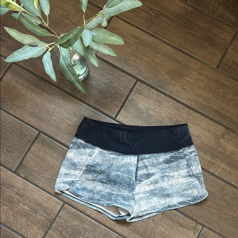 Lululemon Athletica Black and Gray Athletic Shorts